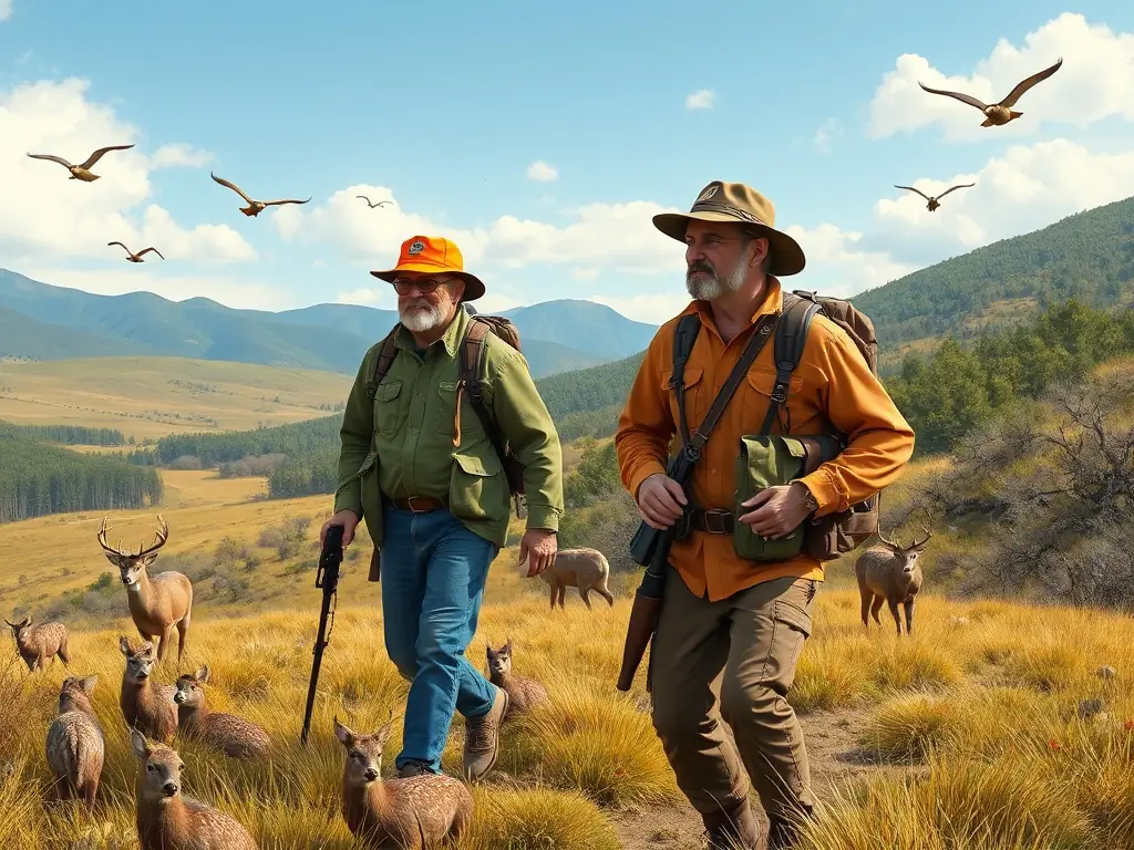 An image showcasing ethical hunting practices, such as respecting wildlife habitats and adhering to hunting regulations.